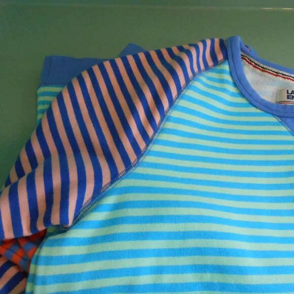 Lands' End Serious Sweats Women's Multicolor Striped Knit Sweatshirt Size M - Picture 7 of 7